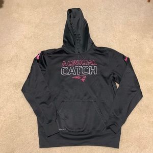 Nike Black and Pink Hoodie